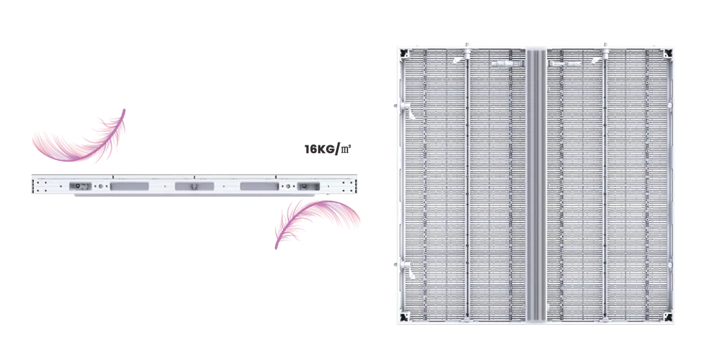 Outdoor Transparent LED Screen: 16kg/㎡