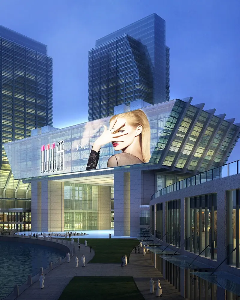 High-Transparency LED Glass Wall Displays & Curtain Screens